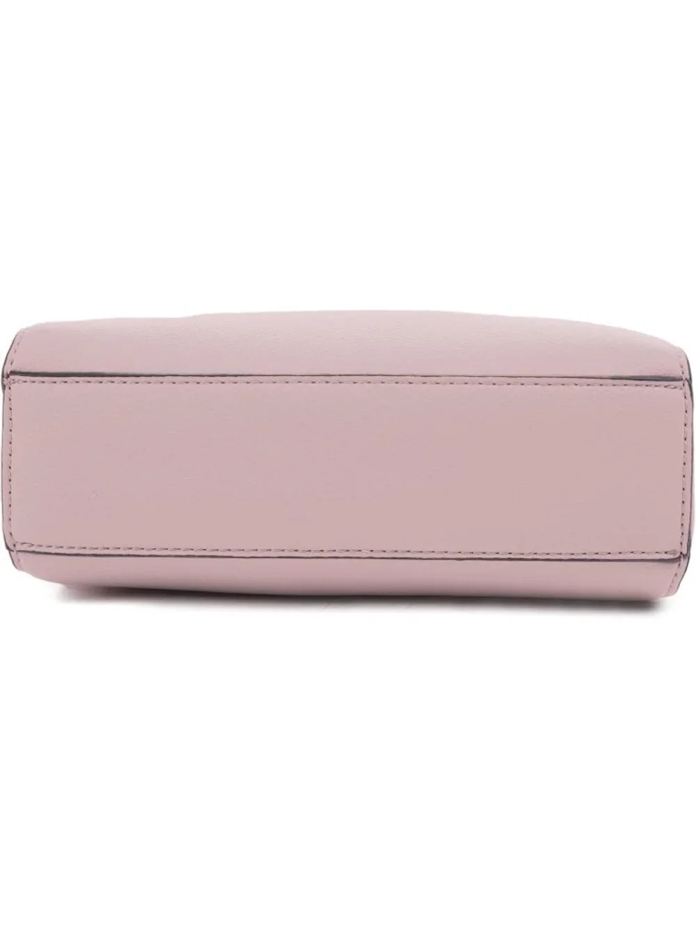 Women's Mauve Trendy Triple Zip Small Crossbody Bag Purse with Guitar Strap